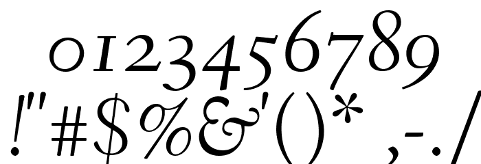 Fanwood TT Italic Font OTHER CHARS