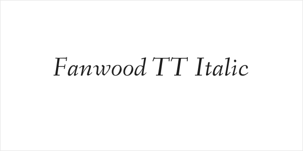 Fanwood TT Italic Logo