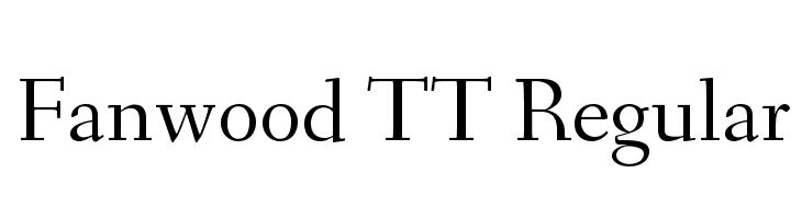Fanwood TT Regular  Descarca Fonturi Gratis