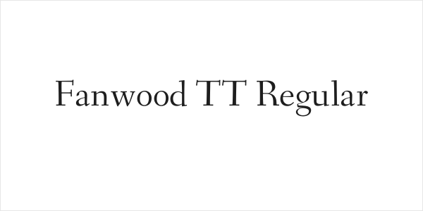 Fanwood TT Regular Logo