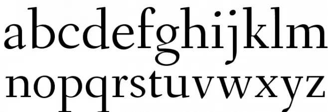 Fanwood TT Regular Caratteri MINUSCOLO