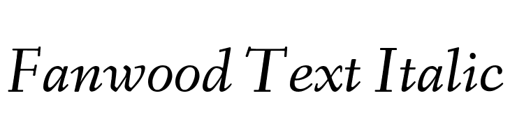 Fanwood Text Italic Font