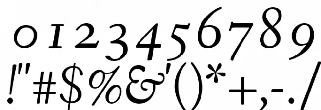 Fanwood Text Italic Font OTHER CHARS