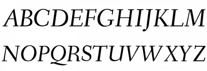 Fanwood Text Italic Polices MAJUSCULES