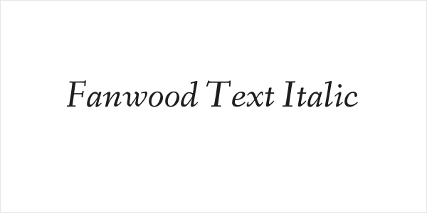 Fanwood Text Italic Logo