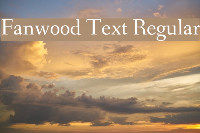 Fanwood Text Regular Font examples