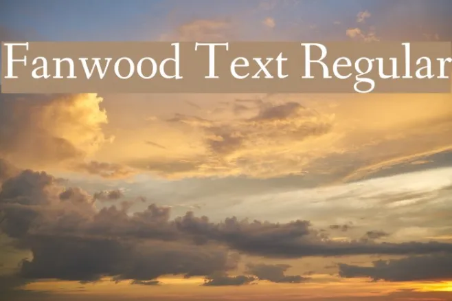 Fanwood Text Regular Example 1