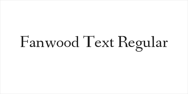 Fanwood Text Regular Logo