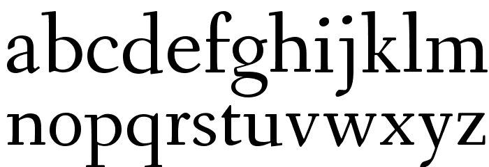 Fanwood Text Regular Font LOWERCASE