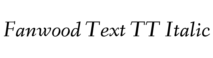 Fanwood Text TT Italic Font