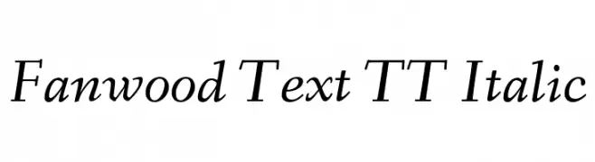 Fanwood Text TT Italic  नि: शुल्क फ़ॉन्ट्स डाउनलोड