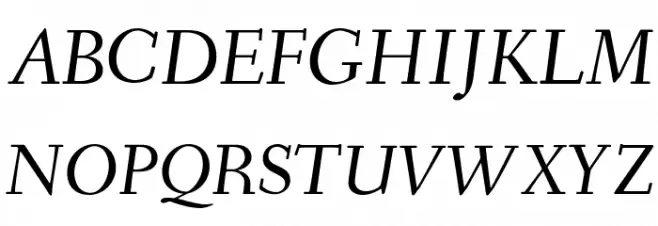 Fanwood Text TT Italic Fonte MAIÚSCULAS