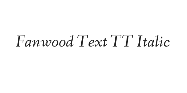 Fanwood Text TT Italic Logo