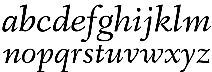Fanwood Text TT Italic Font LOWERCASE