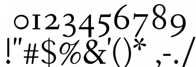 Fanwood Text TT Regular Font OTHER CHARS