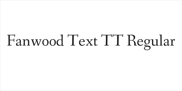 Fanwood Text TT Regular Logo