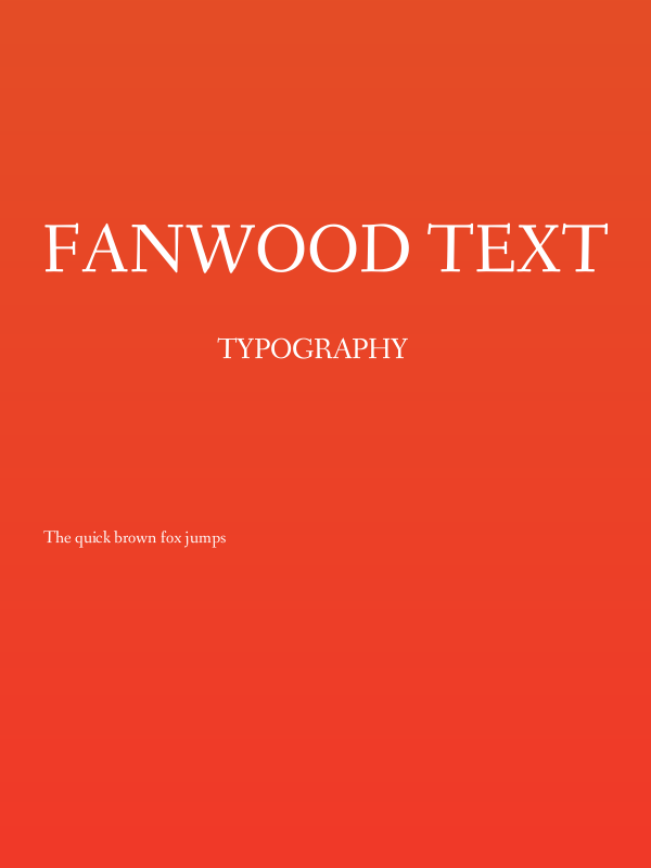 Fanwood Text Poster