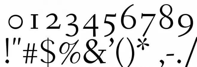 Fanwood Font OTHER CHARS