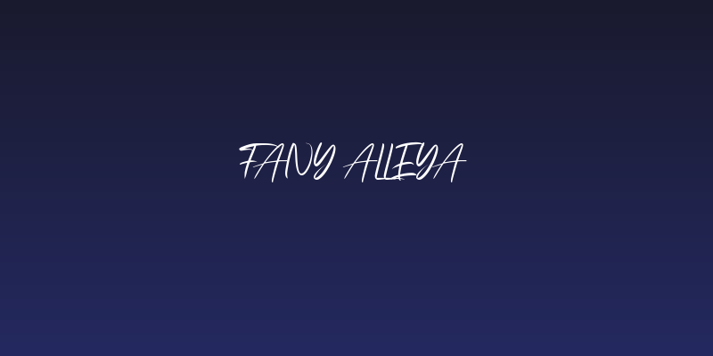 Fany Alleya Social Header
