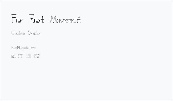Far East Movement Business Card