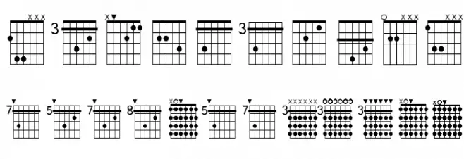 FarHat Chords 1 Regular Font OTHER CHARS