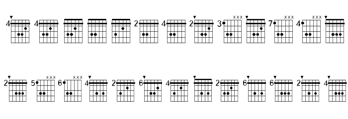 FarHat Chords 2 Regular 3 Font LOWERCASE