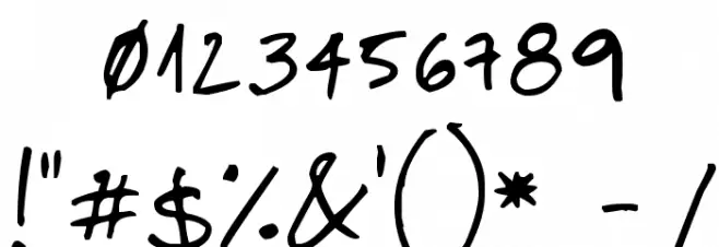 Faraco Hand Font OTHER CHARS