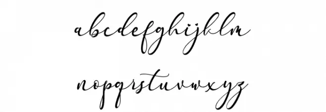 Faradilla Schriftart Kleinbuchstaben