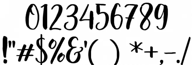 Faradisa Script Font OTHER CHARS