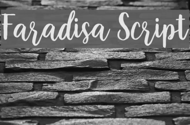 Faradisa Script Font examples