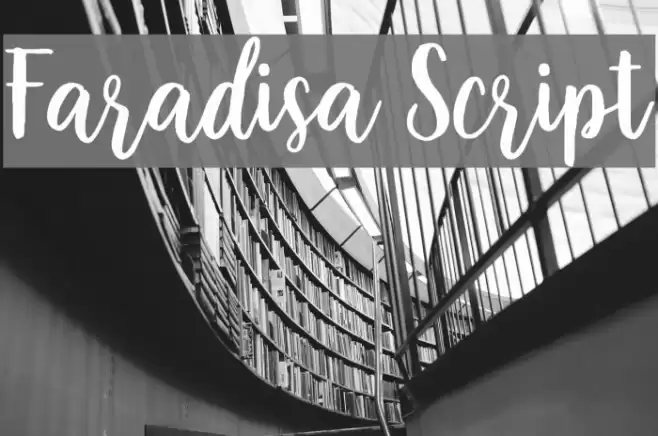 Faradisa Script Font examples