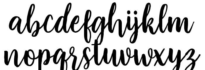 Faradisa Script Font LOWERCASE