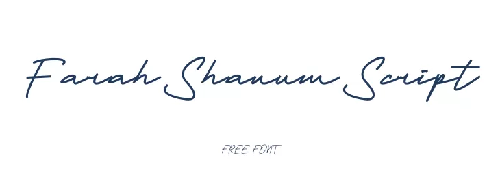 Farah Shanum Script  フリーフォントのダウンロード