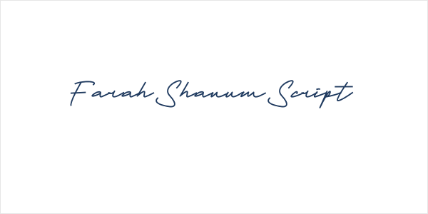 Farah Shanum Script Logo