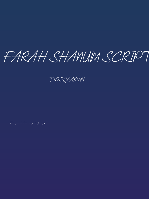 Farah Shanum Script Poster