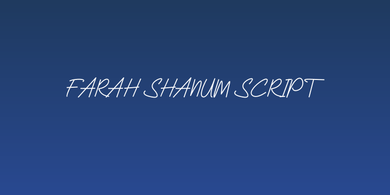 Farah Shanum Script Social Header
