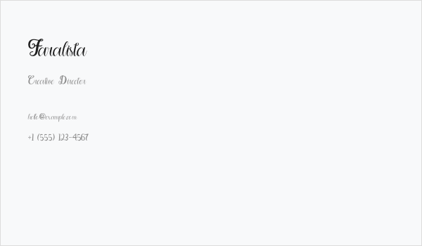 Faralista Business Card