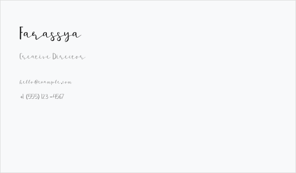 Farassya Business Card