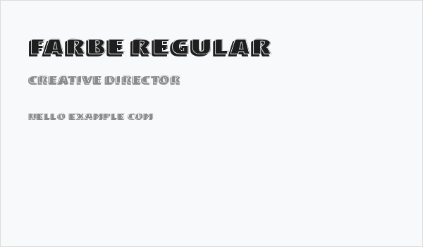 Farbe Regular Business Card