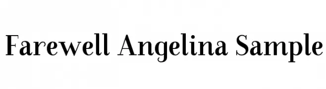 Farewell Angelina Sample  नि: शुल्क फ़ॉन्ट्स डाउनलोड