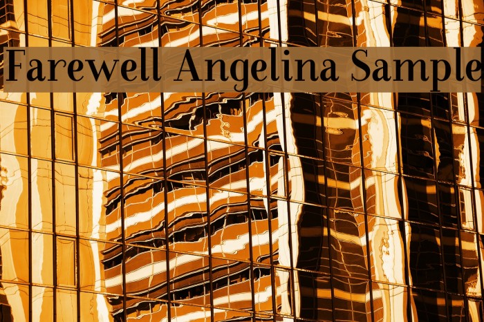 Farewell Angelina Sample Font examples