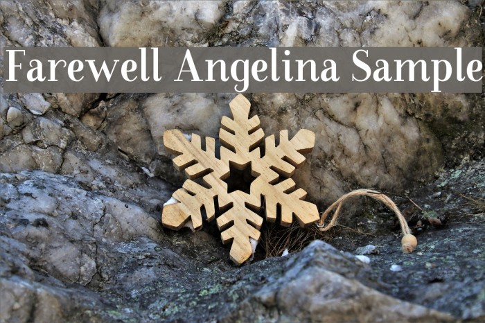 Farewell Angelina Sample Font examples