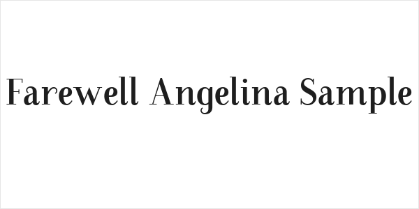 Farewell Angelina Sample Logo