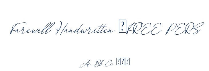 Farewell Handwritten [FREE PERS Font Preview