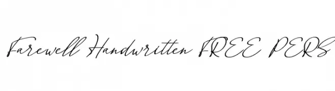 Farewell Handwritten [FREE PERS 