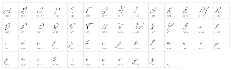 Farewell Handwritten [FREE PERS Character Map