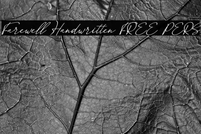 Farewell Handwritten [FREE PERS Caratteri examples