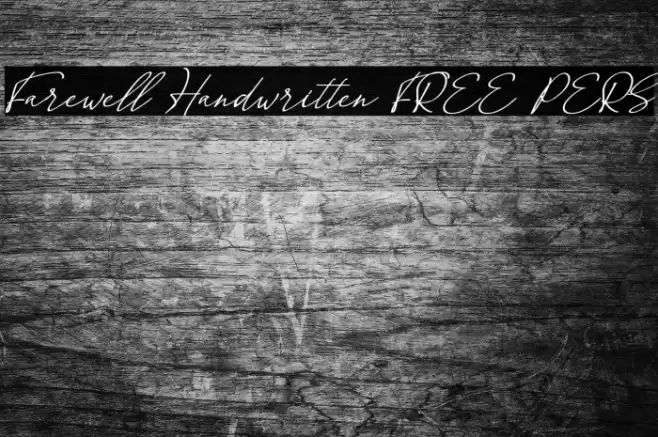 Farewell Handwritten [FREE PERS Caratteri examples