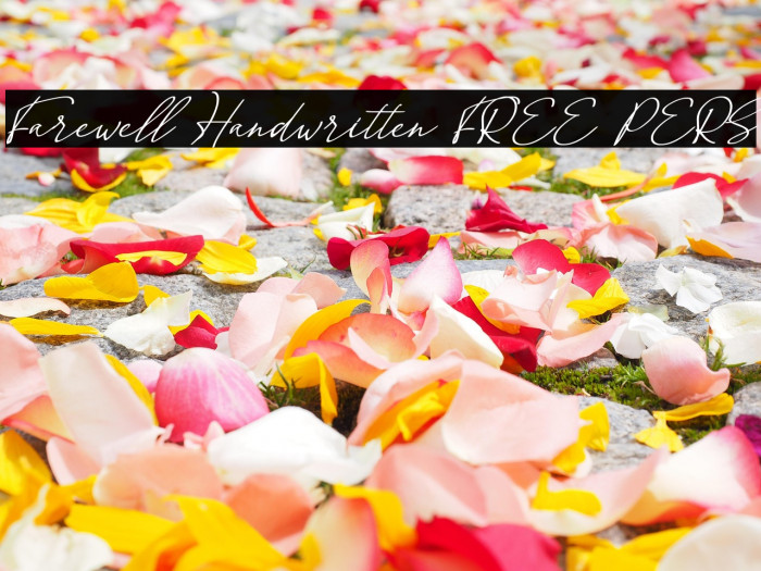 Farewell Handwritten [FREE PERS Example 3