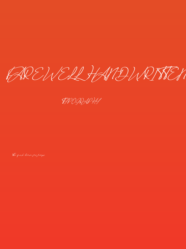 Farewell Handwritten [FREE PERS Poster